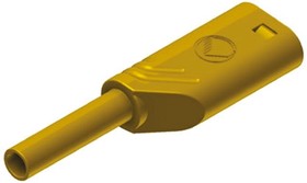 Фото 1/2 975090703, Yellow Male Banana Plug, 2mm Connector, Solder Termination, 10A, 1000V ac/dc, Gold Plating