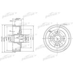 PDR1146, Барабан тормозной задн RENAULT: 11 83-88, 19 I 88-92 ...