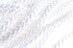 Фото 1/3 Шнур плетеный ПП 10 мм эргономичный, 16-пряд, белый, 20 м 140349