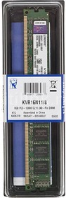 Фото 1/3 Kingston DDR3 DIMM 8GB (PC3-12800) 1600MHz KVR16N11/8