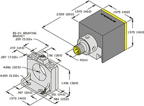 Ni25-CK40-LIU-H1141, Inductive Block-Style Proximity Sensor, 25 mm Detection, Analogue Output, 15 → 30 V dc, IP67