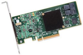 RAID-контроллер Broadcom 9341-8i SGL (LSI00407 / 05-26106-00) PCIe 3.0 x8 LP, SAS/SATA 12G, RAID 0,1,5,10,50, 8port(2*int SFF8643), 3008ROC