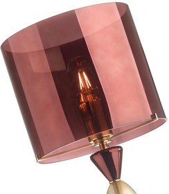 Odeon Light Абажур для высокой лампы TOWER бордовый/стекло 4868/1S