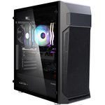 ZALMAN Z1 PLUS Корпус без БП, боковое окно (закаленное стекло), черный, ATX