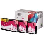 Набор струйных картриджей Sakura CZ135A (№711 Magenta 3-pack) для HP, пурпурный ...