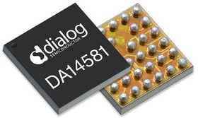 DA14581-00UNA, RF System on a Chip - SoC Bluetooth Low Energy 4.2 SoC optimized for A4WP and HCI applications ? 12 GPIOsin WL-CSP34 and 0.4m
