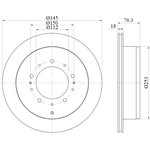 SKBD1233, Диск тормозной задн. вентилируемый