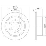 SKBD1522, Диск тормозной задн. вентилируемый