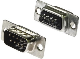 Фото 1/6 DS1033-09MBNSiSS, DB- 9M (DS1033-09M) разъем вилка папа 9контактов