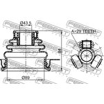 0411-DALH, 0411-DALH_ШРУС внутренний левый к-кт!\ Mitsubishi Carisma DA 95-03