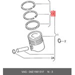 06E198151F, Кольца поршневые Audi BDX,CCD 2.8 1.0X1.2X2.0 м