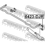 0423-DJR, 0423DJR_тяга стабилизатора заднего!\ Mitsubishi Galant 2.4/3.8 03