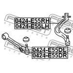 0424-E55DL, Рычаг подвески нижний | перед лев |