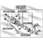 0474-CSUPR, Направляющая суппорта TOYOTA DUET M100A,M101A,M110A,M111A ...