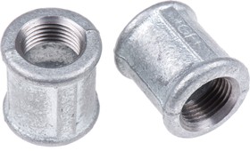 Фото 1/2 770270204, Galvanised Malleable Iron Fitting Socket, Female BSPP 1/2in to Female BSPP 1/2in