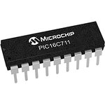 PIC16C711-04I/P, Микроконтроллер 8-Бит, PIC, 4МГц, 1.75КБ (1Кx14) OTP ...