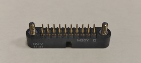 Фото 1/2 221Y20F22H, Штекерный разъем серии CMM 220 с шагом 2 мм 20 прямых контактов печатной платы