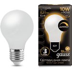 Gauss Лампа Filament А60 10W 820lm 2700К Е27 milky диммируемая LED