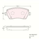 SKBP1012, Колодки торм. перед.