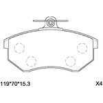 SKBP1102, Колодки торм. перед.