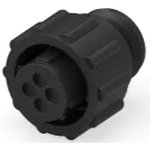 Plug housing, 4 pole, crimp connection, screw locking, straight, 182647-1