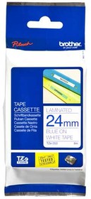 Фото 1/10 Labelling tape cartridge, 24 mm, tape white, font blue, 8 m, TZE-253