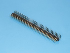 Фото 1/7 PLD-80R, Штыревой соединитель 2х40 шаг 2,54мм, прямой угол