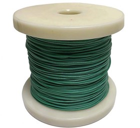 Провод гибкий медный луженый AWG 24 (0,2 мм кв) зеленый 100 м