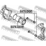 0475-DGF, ремкомплект суппорта заднего!\ Mitsubishi Carisma DA 95-03