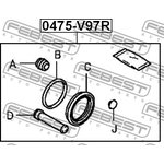 0475-V97R, Ремкомплект суппорта MITSUBISHI Pajero (06-) заднего FEBEST