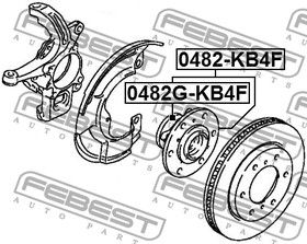 Фото 1/6 0482G-KB4F, 0482GKB4F_к-кт подшипника ступ. пер.!\ Mitsubishi L200 2.5TD 06-09