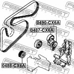 Ролик натяжной MITSUBISHI LANCER CY 2007- 0487-CX6A