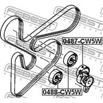 Ролик обводной MITSUBISHI OUTLANDER CW# 2006-2012 0488-CW5W