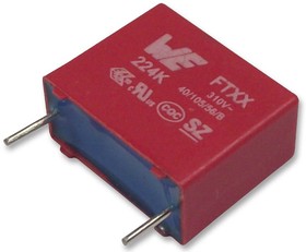 Фото 1/2 890334023028CS, Safety Capacitors WCAP-FTXX 4mm Lead 0.22uF 10% 310VAC