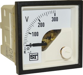 Фото 1/2 EQ44-V68X2N1CAW0ST, Sigma Series Analogue Voltmeter AC, 45 x 45 mm