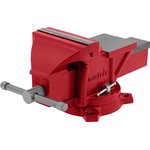 18602, Тиски слесарные, 150 мм, поворотные, с наковальней