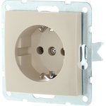 Розетка без з/к, со шторками бежевый 863301-1