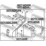 0574MZ6LOWR, Направляющая втулка суппорта тормозного заднего MAZDA 6 GG 2002-2008