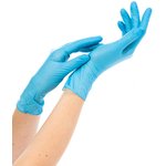 Перчатки нитрил. н/с. н/о ,голубые NitriMax (S) 50п/уп, 3гр