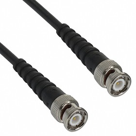 Фото 1/2 415-0054-024, 415 Series Male BNC to Male BNC Coaxial Cable, 609.6mm, RG58 Coaxial, Terminated
