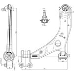 SKCA2189, Рычаг перед. подв. нижний L