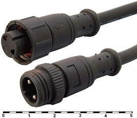 BLHK16-2PB, Разъемы герметичные кабельные (штекер-гнездо) , 2 контакта, IP67, 5 А, 250 В, черные