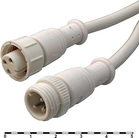Фото 1/2 BLHK16-3PW, Разъемы герметичные кабельные (штекер-гнездо) , 3 контакта, IP67, 5 А, 250 В, белые