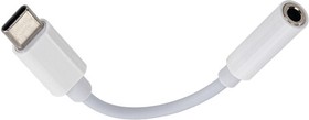 Фото 1/10 Переходник для наушников с Type-C на AUX (MINI JACK 3.5 мм), SONNEN, 0,1 м, белый, 513566