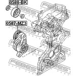 Ролик MAZDA 3 BK 2003-2008 [EU] обводной \ 0588-BK FEBEST