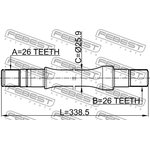 0712-RH413, Полуось правая, SUZUKI LIANA RH413/RH416/RH418 2001-2008