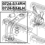 0724-SX4LH, 0724-SX4LH_рычаг левый!\ Suzuki SX4 06