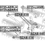 0725-AERLH, 0725AERLH_рычаг задней подвески передний левый!\ Suzuki Liana 01