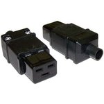 Вилка Lanmaster LAN-IEC-320-C19 IEC 60320 C19 16A 250V black