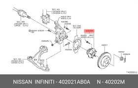 402021AB0A, СТУПИЦА ПЕР/HUB ASSY-ROAD W [ORG]